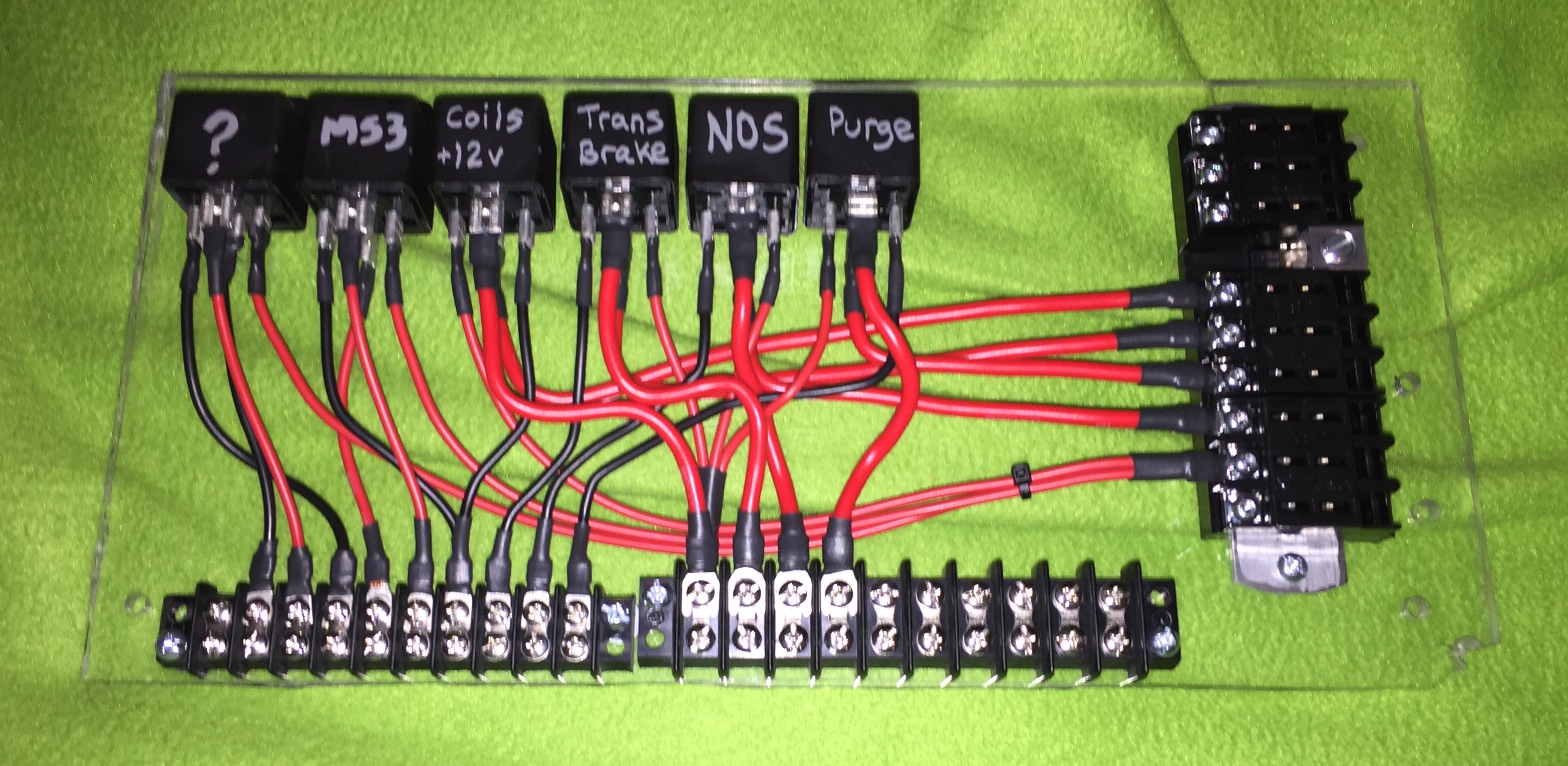 AirdoutRacing 3-Way Fuse/Relay Panel Block – Universal For LS Swap, Custom Harness, Drag Cars