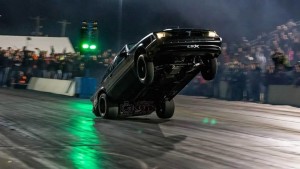 Doing a big wheelie at 2015 King Of The Streets